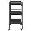 vidaXL Kitchen Trolley Black Oak 50 x 35 x 75.5 cm Engineered Wood