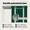 vidaXL Garden Shed with Extended Roof Green 277x107x181 cm Steel