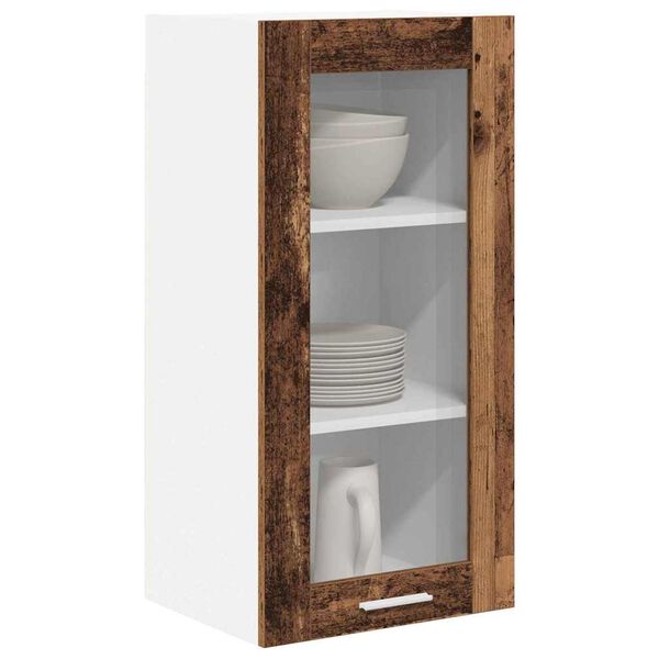 vidaXL Hanging Cabinet Old Wood 40 x 31 x 80 cm Engineered Wood