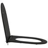 vidaXL Toilet Seat Black 47 x 36 x 3.4 cm Duroplast