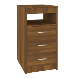 vidaXL Drawer Cabinet Brown Oak 40x50x76 cm Engineered Wood