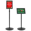 vidaXL Pedestal Poster Stand Height Adjustable Silver A4 PVC and Steel
