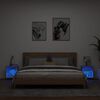 vidaXL Bedside Cabinets with LED Lights Wall-mounted 2 pcs Sonoma Oak