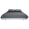 vidaXL Double-sided Quilted Bedspread 230x260 cm Grey and Black