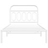 vidaXL Metal Bed Frame without Mattress with Headboard White 100x190cm