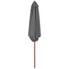 vidaXL Garden Parasol with Wooden Pole 270 cm Anthracite
