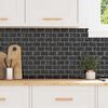 vidaXL Subway Tile 50 pcs Black Marble 30.5 x 30.5 cm