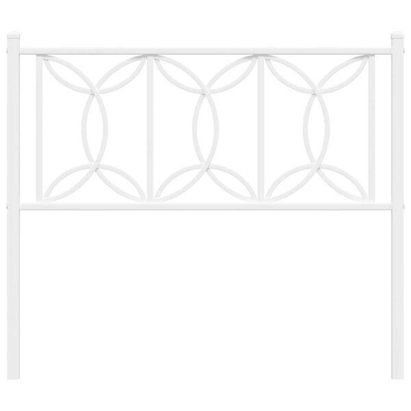 vidaXL Metal Replace Headboard White 107 cm