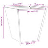 vidaXL Garden Planter White 30x30x30 cm Steel