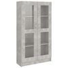 vidaXL Vitrine Cabinet Concrete Grey 82,5x30,5x150 cm Engineered Wood