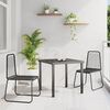 vidaXL Garden Dining Set 3 pcs Black Powder-Coated Steel