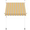 vidaXL Manual Retractable Awning 200 cm Yellow and Blue Stripes