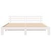 vidaXL Bed Frame with Headboard White 200 x 200 cm Solid Pine Wood