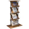 vidaXL Magazine Rack Old Wood 68 x 40 x 123.5 cm Engineered Wood