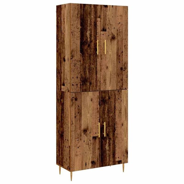 vidaXL Highboard Old wood 69.5 x 34 x 180 cm Engineered Wood