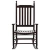 vidaXL Rocking Chair with Curved Seat Brown Poplar Wood