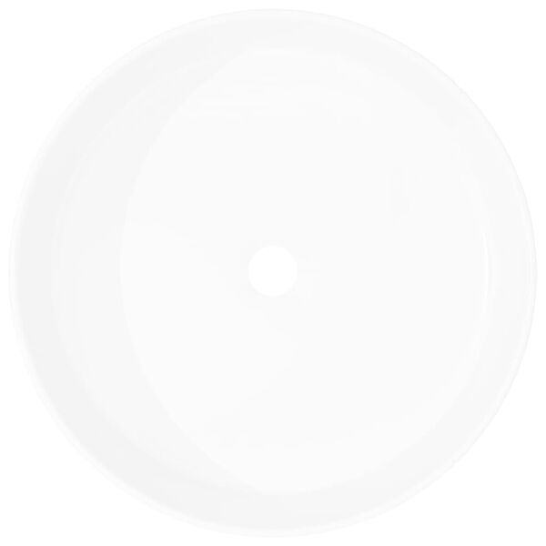 vidaXL Basin Round Ceramic White 40x15 cm