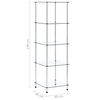 vidaXL 5-Tier Shelf Transparent 40x40x130 cm Tempered Glass