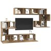 vidaXL TV Cabinet Set Wall-mounted 8 pcs Artisan Oak Engineered Wood