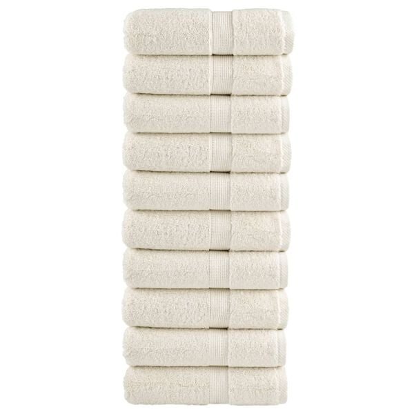 vidaXL Premium Guest Towels SOLUND 10 pcs Cream 30x50 cm 600 gsm