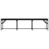vidaXL Dining Bench Black 186x32x45 cm Steel and Faux Leather