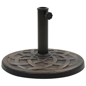 vidaXL Parasol Base | Bronze | Polyresin | 11 kg | Durable | Round | Traditional