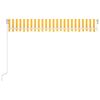 vidaXL Manual Retractable Awning with LED 400x350 cm Yellow and White