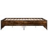 vidaXL Bed Frame without Mattress Smoked Oak 120x200 cm