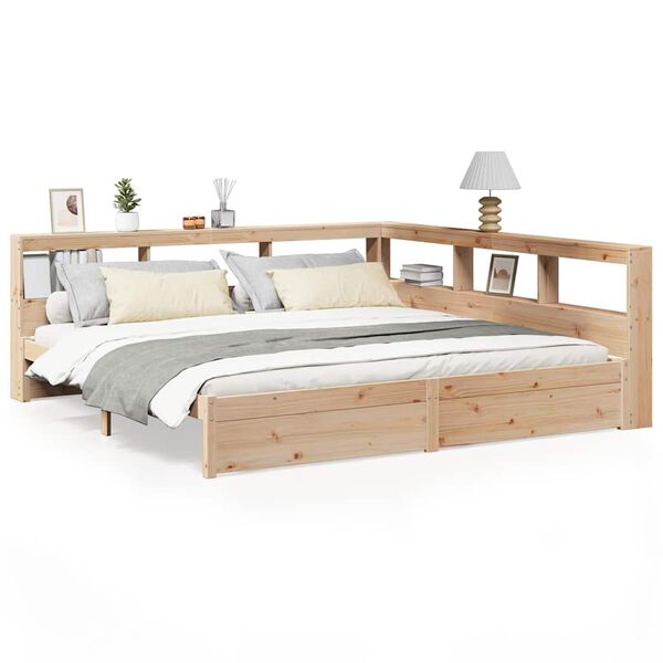 vidaXL Bookcase Bed without Mattress 180x200 cm Solid Wood Pine