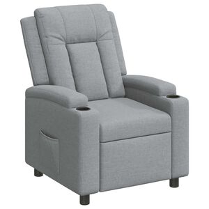 vidaXL Recliner Chair Light Grey 75 x 95 x 100 cm Fabric
