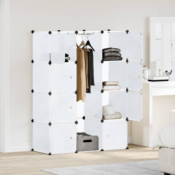 vidaXL Modular Cabinet with 9 Compartments 109x36.5x143 cm White