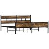 vidaXL Metal Bed Frame without Mattress Smoked Oak 180x200 cm Super King