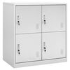 vidaXL Locker Cabinet | Light grey | Steel | Medium | Locker Cabinet
