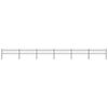 vidaXL Garden Fence with Hoop Top Steel 1005x60 cm Black