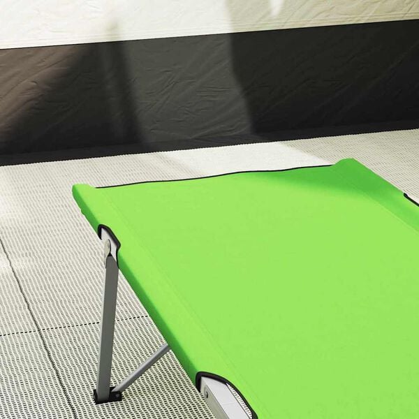 vidaXL Folding Camping Bed Folding 2 pcs Dark green 62 x 194 x 42 cm