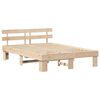 vidaXL Bed Frame with Headboard Natural 150 x 200 cm Solid Pine Wood