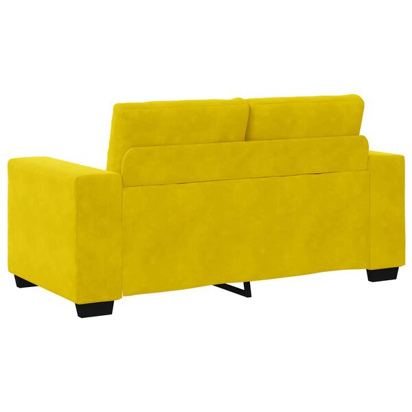 vidaXL Sofa Yellow 160 x 77 x 82 cm Fabric