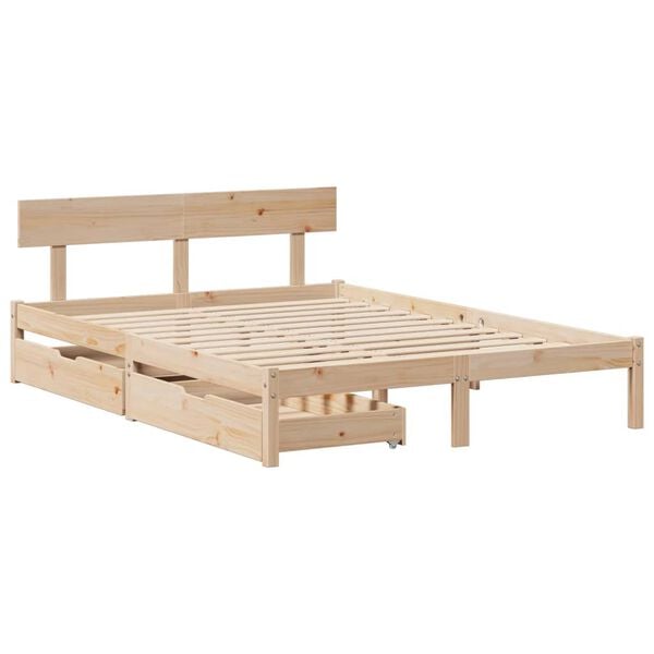 vidaXL Bed Frame without Mattress 160x200 cm Solid Wood Pine