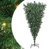 vidaXL Upside-down Artificial Pre-lit Christmas Tree with Ball Set PVC