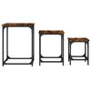 vidaXL Nesting Coffee Tables 3 pcs Smoked Oak Engineered Wood