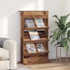 vidaXL Magazine Rack Old Wood 70 x 41 x 126 cm Engineered Wood