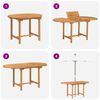 vidaXL Garden Dining Set 7 pcs Brown Solid Teak Wood
