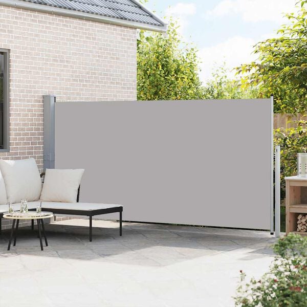 vidaXL Retractable Side Awning 160 x 500 cm Grey