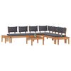 vidaXL Garden Sofa Set 3 pcs Brown and Grey