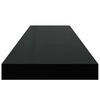 vidaXL Floating Wall Shelves 4 pcs High Gloss Black 90x23.5x3.8 cm MDF
