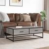 vidaXL Coffee Table Grey Sonoma 100x50x35 cm Engineered Wood and Metal