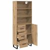 vidaXL Highboard Artisan Oak 69.5 x 34 x 180 cm Engineered Wood