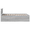 vidaXL Bed Frame Grey Sonoma 120 x 200 cm Engineered Wood