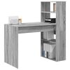 vidaXL Desk with Shelf Grey Sonoma 113 x 54 x 120 cm Engineered Wood