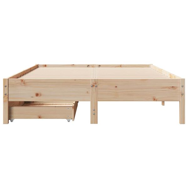 vidaXL Bed Frame without Mattress 140x190 cm Solid Wood Pine